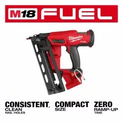 Tools & Equipment Milwaukee 2841-20 M18 FUEL Ergonomic 16 Gauge Angled Finish Nailer - Bare Tool 15 Tools & Equipment Milwaukee 2841-20 M18 FUEL Ergonomic 16 Gauge Angled Finish Nailer - Bare Tool
