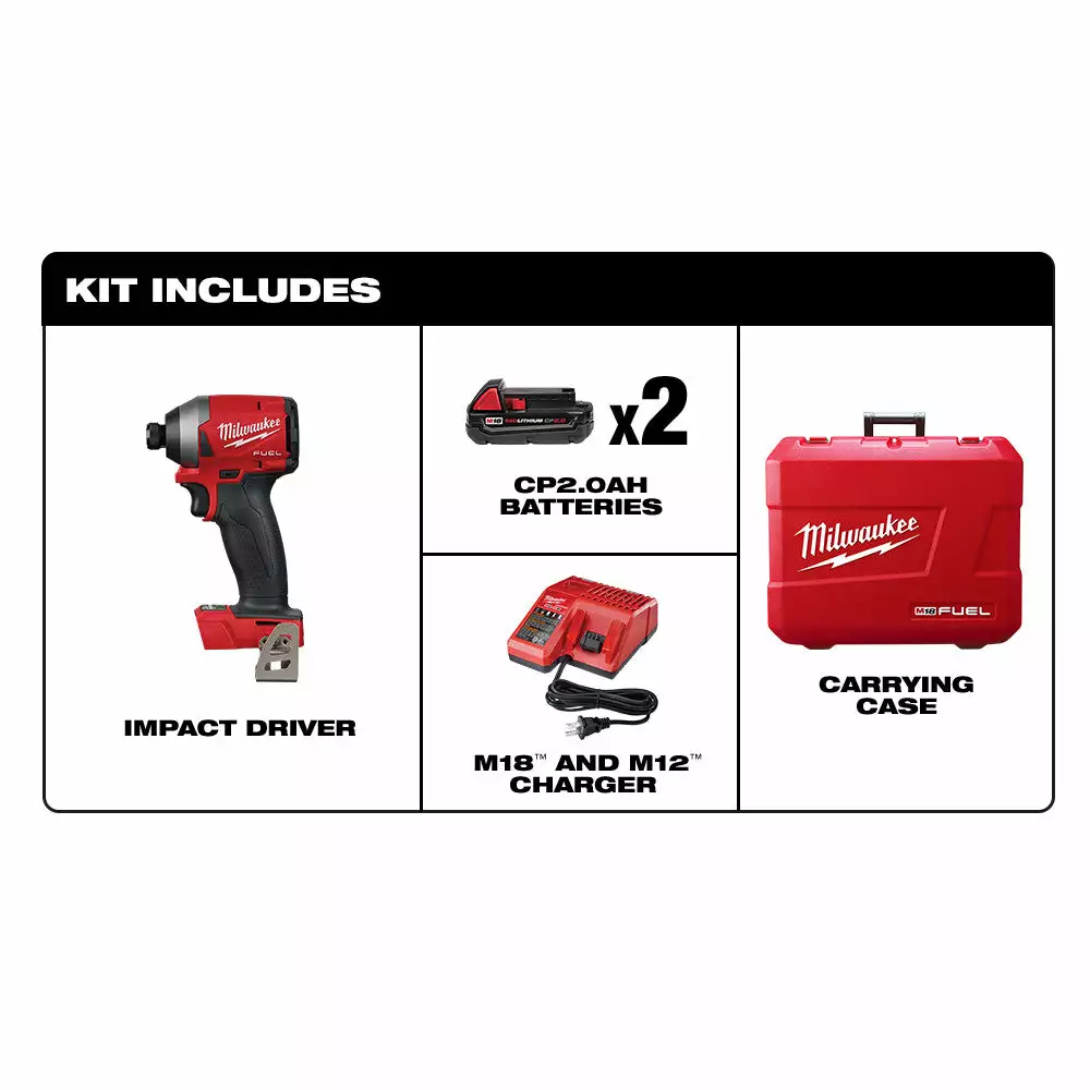 Milwaukee 2853-22CT M18 FUEL 18V 1/4-Inch HEX Cordless Impact Driver Kit 4 Milwaukee 2853-22CT M18 FUEL 18V 1/4-Inch HEX Cordless Impact Driver Kit