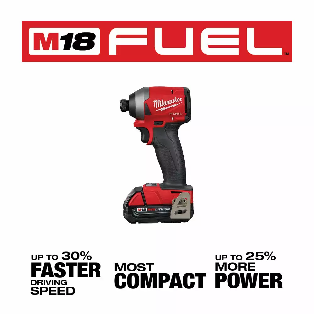 Milwaukee 2853-22CT M18 FUEL 18V 1/4-Inch HEX Cordless Impact Driver Kit 5 Milwaukee 2853-22CT M18 FUEL 18V 1/4-Inch HEX Cordless Impact Driver Kit
