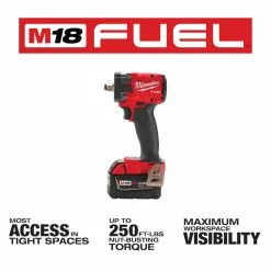 Tools & Equipment Milwaukee 2855-22 M18 FUEL 18V 1/2" Cordless Li-Ion Compact Impact Wrench Kit 16 Tools & Equipment Milwaukee 2855-22 M18 FUEL 18V 1/2