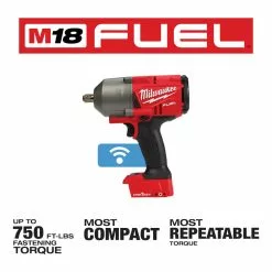 Milwaukee 2862-20 M18 FUEL 18V 1/2-Inch Pin Detent Impact Wrench - Bare Tool Tools & Equipment