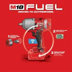 Milwaukee 2863-20 M18 FUEL 18V 1/2-Inch Friction Ring Impact Wrench - Bare Tool Tools & Equipment