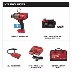 Tools & Equipment Milwaukee 2865-22 M18 FUEL 18 Volt 7/16 Inch Hex Utility Impact Wrench Kit