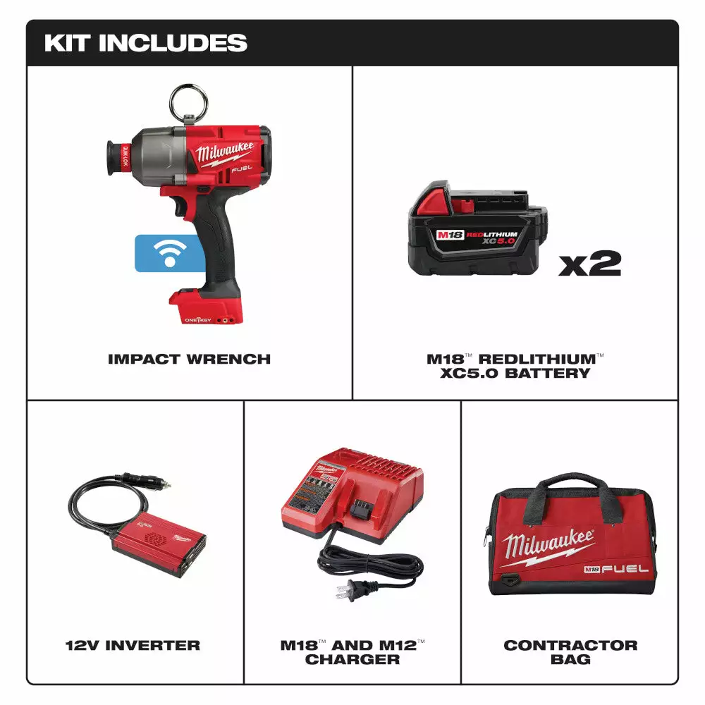 Tools & Equipment Milwaukee 2865-22 M18 FUEL 18 Volt 7/16 Inch Hex Utility Impact Wrench Kit 4 Tools & Equipment Milwaukee 2865-22 M18 FUEL 18 Volt 7/16 Inch Hex Utility Impact Wrench Kit