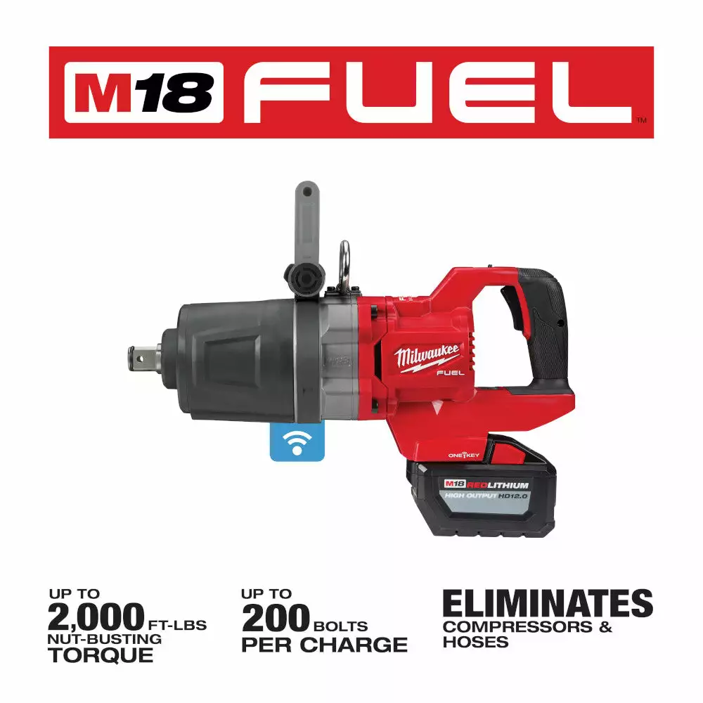 Milwaukee 2868-22HD M18 FUEL 18V 1" D-Handle High Torque Impact Wrench Kit Tools & Equipment 5 Milwaukee 2868-22HD M18 FUEL 18V 1" D-Handle High Torque Impact Wrench Kit Tools & Equipment