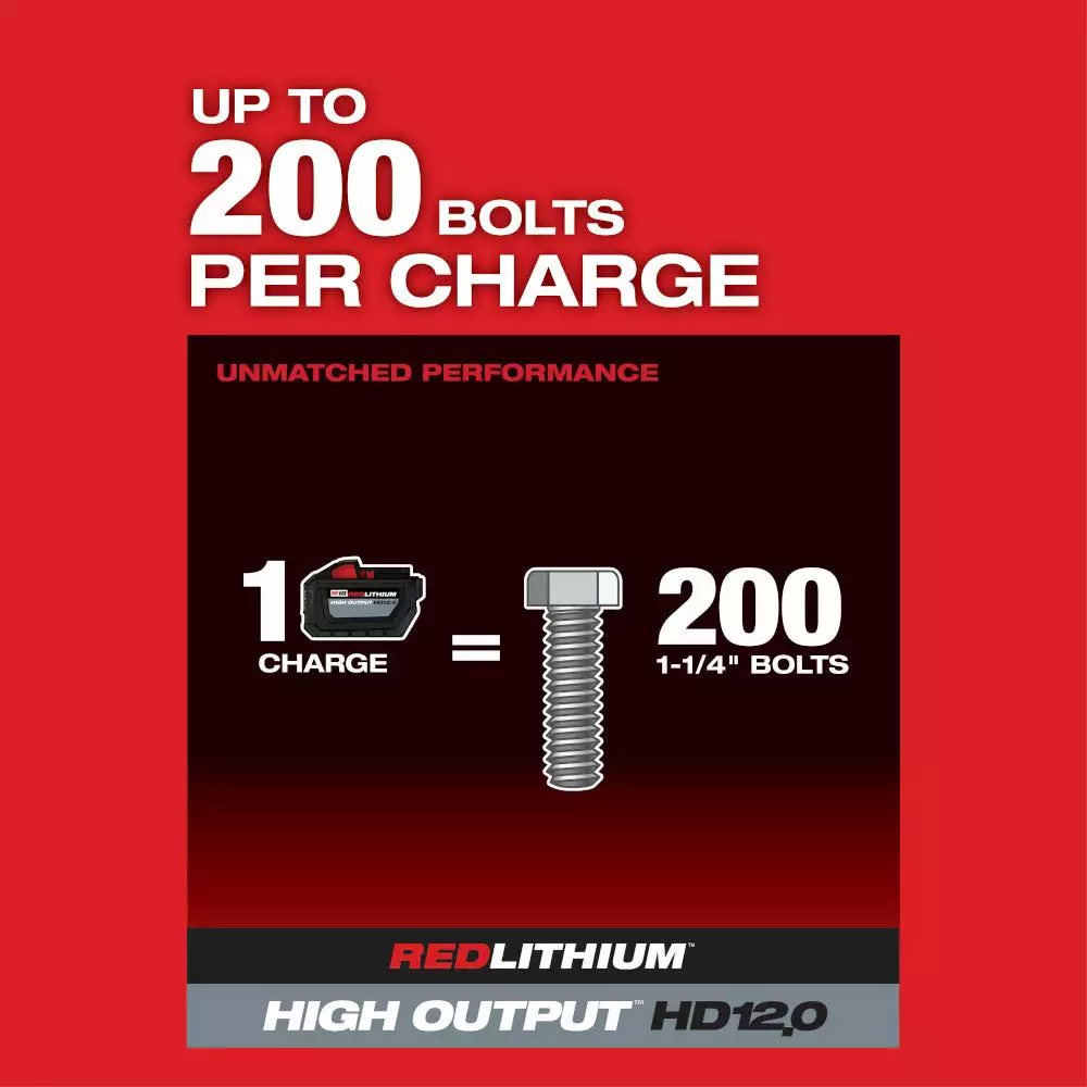Milwaukee 2868-22HD M18 FUEL 18V 1" D-Handle High Torque Impact Wrench Kit Tools & Equipment 7 Milwaukee 2868-22HD M18 FUEL 18V 1" D-Handle High Torque Impact Wrench Kit Tools & Equipment