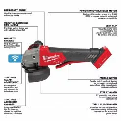 Milwaukee 2882-20 M18 FUEL 4-1/2