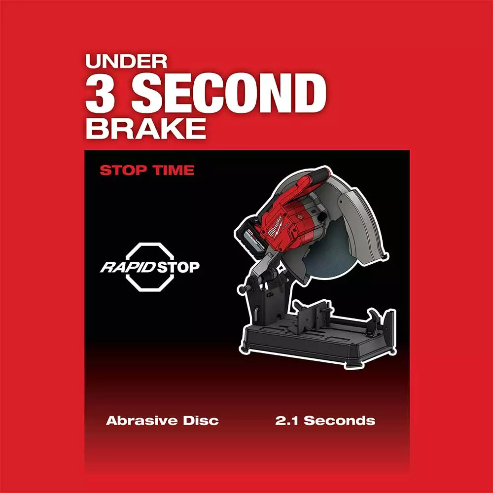 Milwaukee 2990-20 M18 FUEL 14" Li-Ion Brushless Abrasive Chop Saw - Bare Tool Tools & Equipment 11 Milwaukee 2990-20 M18 FUEL 14" Li-Ion Brushless Abrasive Chop Saw - Bare Tool Tools & Equipment