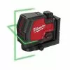 Tools & Equipment Milwaukee 3521-21 REDLITHIUM USB Rechargeable Cordless Green Cross Line Laser