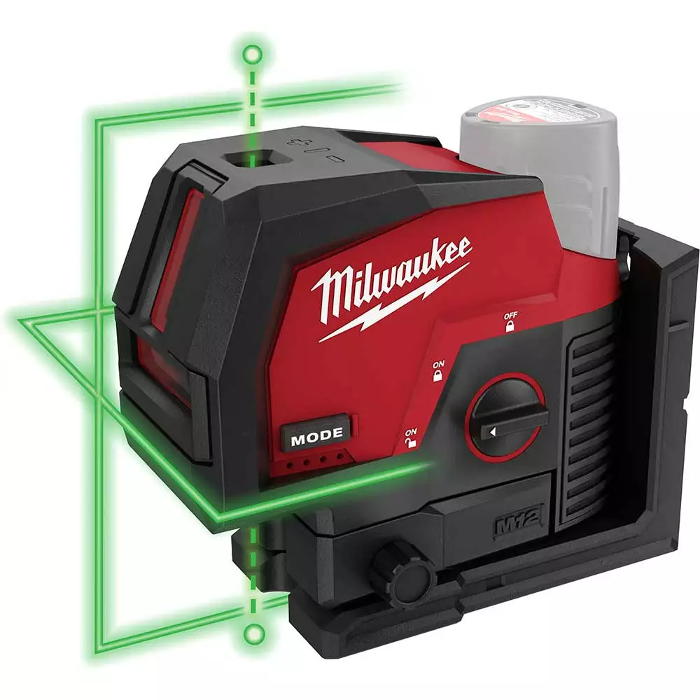 Milwaukee 3622-20 M12 12V Cordless Green Cross Line W/ Plumb Points Laser Level 3 Milwaukee 3622-20 M12 12V Cordless Green Cross Line W/ Plumb Points Laser Level