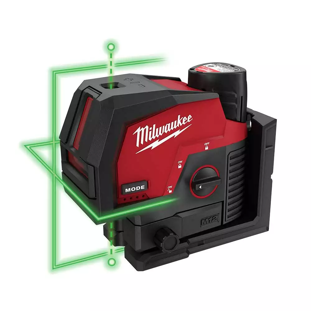 Milwaukee 3622-21 M12 12V Li-Ion Green Cross Line W/Plumb Points Laser Level Kit Tools & Equipment 3 Milwaukee 3622-21 M12 12V Li-Ion Green Cross Line W/Plumb Points Laser Level Kit Tools & Equipment