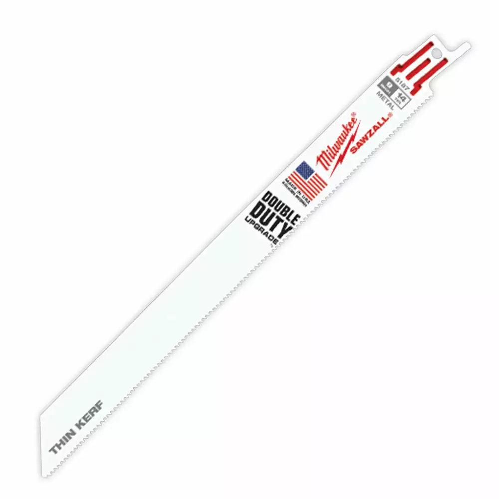 Milwaukee 48-01-7187 9" 14 TPI SAWZALL Blades W/ Double Duty Upgrade - 100 PK Tools & Equipment 3 Milwaukee 48-01-7187 9" 14 TPI SAWZALL Blades W/ Double Duty Upgrade - 100 PK Tools & Equipment