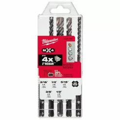 Power Tools Milwaukee 48-20-7498 SDS-PLUS 4CT MX4 Rotary Hammer Drill Bit Kit - 5 PC