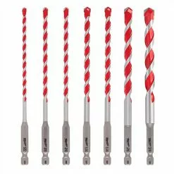 Milwaukee 48-20-9052 SHOCKWAVE Hex Shank Carbide Hammer Bit Kit - 7 Pc