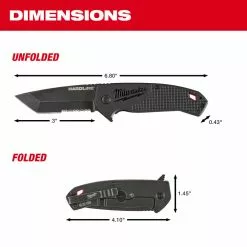 Tools & Equipment Milwaukee 48-22-1998 3” HARDLINE Serrated Blade Pocket Knife 12 Tools & Equipment Milwaukee 48-22-1998 3” HARDLINE Serrated Blade Pocket Knife
