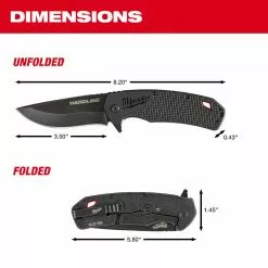 Tools & Equipment Milwaukee 48-22-1999 3.5” HARDLINE Smooth Blade Pocket Knife 12 Tools & Equipment Milwaukee 48-22-1999 3.5” HARDLINE Smooth Blade Pocket Knife