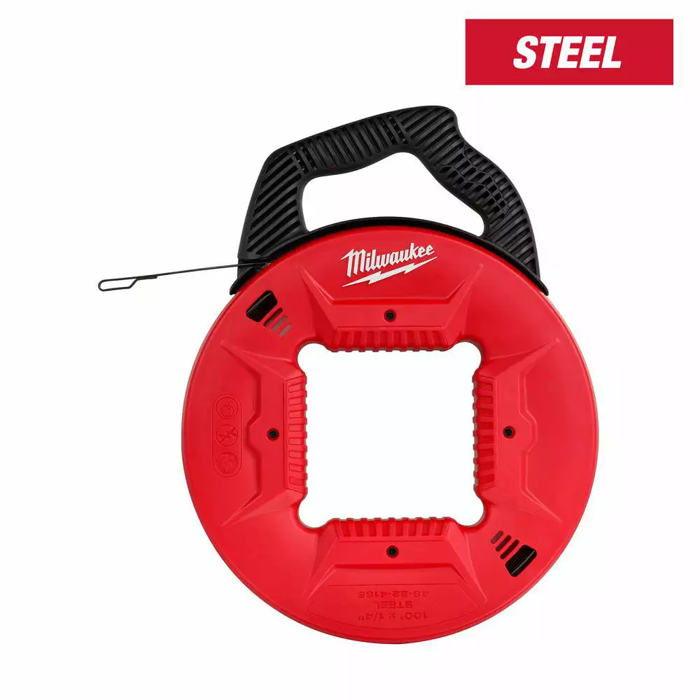 Milwaukee 48-22-4185 100 Feet 1/4 Inch Steel Fish Tape 4 Milwaukee 48-22-4185 100 Feet 1/4 Inch Steel Fish Tape
