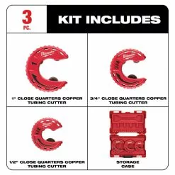 Tools & Equipment Milwaukee 48-22-4263 Compact Close Quarters Tubing Cutter Set - 3 PC