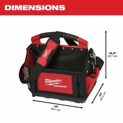Milwaukee 48-22-8315 15-Inch 31-Pocket Ballistic Material Packout Tote Tools & Equipment