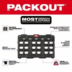 Milwaukee 48-22-8487 PACKOUT Large Durable Mounting Plate Tools & Equipment