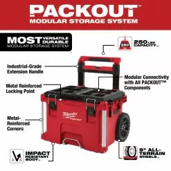 Tools & Equipment Milwaukee 48-22-84PKIT PACKOUT Heavy Duty Polymer Tool Box Combo Kit