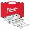 Milwaukee 48-22-9004 1/4-Inch Drive SAE And Metric Ratchet And Socket Set - 50pc Tools & Equipment