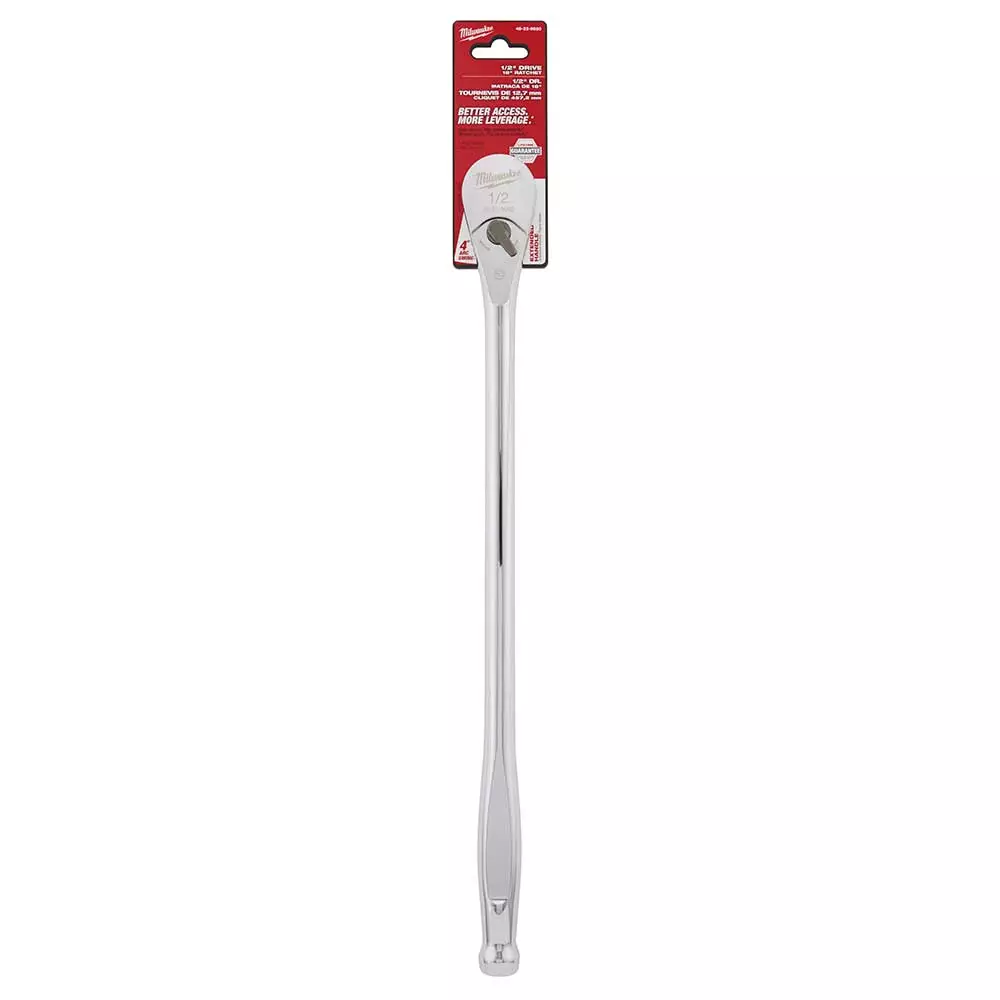 Tools & Equipment Milwaukee 48-22-9050 1/2” Drive 18” Ratchet Chrome Plated W/ Extended Handle 7 Tools & Equipment Milwaukee 48-22-9050 1/2” Drive 18” Ratchet Chrome Plated W/ Extended Handle