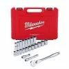 Milwaukee 48-22-9410 1/2" Drive SAE Ratchet And Socket Set - 22 PC 2 Milwaukee 48-22-9410 1/2" Drive SAE Ratchet And Socket Set - 22 PC