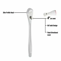 Milwaukee 48-22-9410 1/2" Drive SAE Ratchet And Socket Set - 22 PC