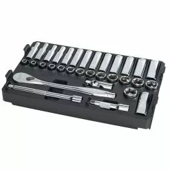 Milwaukee 48-22-9482 3/8” Ratchet Metric Socket Set W/ PACKOUT Case - 32pc