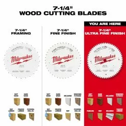 Milwaukee 48-40-0730 7-1/4" 60T Ultra Fine Finish Circular Saw Blade Tools & Equipment 10 Milwaukee 48-40-0730 7-1/4