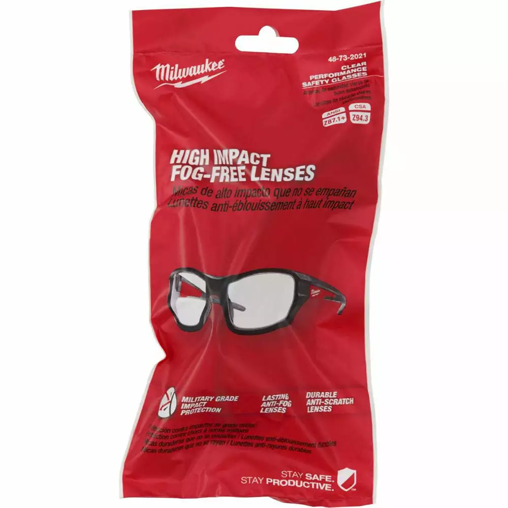 Tools & Equipment Milwaukee 48-73-2021 Durable Anti-Scratch/Fog Clear Performance Safety Glasses 4 Tools & Equipment Milwaukee 48-73-2021 Durable Anti-Scratch/Fog Clear Performance Safety Glasses