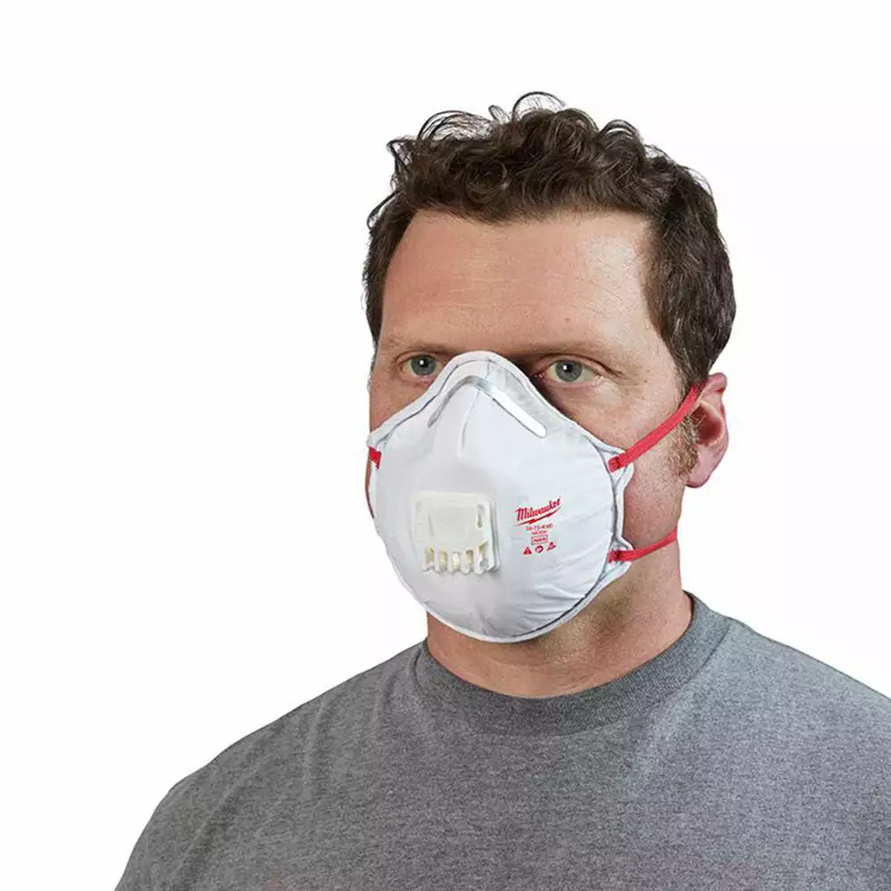 Milwaukee 48-73-4004 N95 Professional Valved Respirator W/ Gasket - 10pk 10 Milwaukee 48-73-4004 N95 Professional Valved Respirator W/ Gasket - 10pk