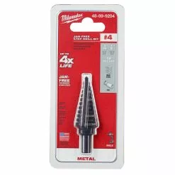 Milwaukee 48-89-9204 #4 JAM FREE Step Drill Bit 3/16