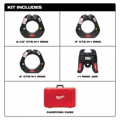 Tools & Equipment Milwaukee 49-16-2690 M18 FORCE LOGIC Durable Press Ring Kit W/ 2-1/2"- 4"