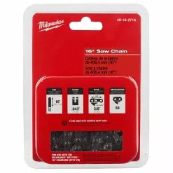 Milwaukee 49-16-2715 16" Saw Chain Replacement For 2727-20 Chainsaw