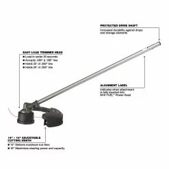 Milwaukee 49-16-2717 M18 FUEL 18V 10-Inch QUIK-LOK String Trimmer Attachment Lawn & Outdoor Power