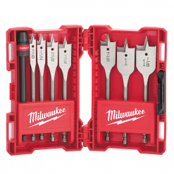 Milwaukee 49-22-0175 8PC 6-Inch Versatile Universal Flat Boring Bit Set Power Tools