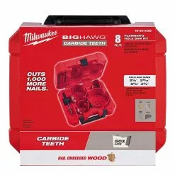 Milwaukee 49-56-9285 8-Piece Carbide Tooth Big Hawg Hole Saw Cutter Kit 5 Milwaukee 49-56-9285 8-Piece Carbide Tooth Big Hawg Hole Saw Cutter Kit