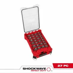 Milwaukee 49-66-6804 SHOCKWAVE 1/2” Impact Duty Socket MM PACKOUT Set - 27 PC Tools & Equipment