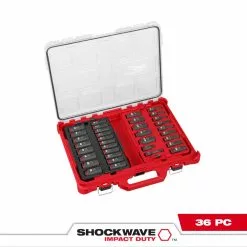 Tools & Equipment Milwaukee 49-66-6805 SHOCKWAVE 3/8” Impact Duty Socket PACKOUT Set - 36 PC