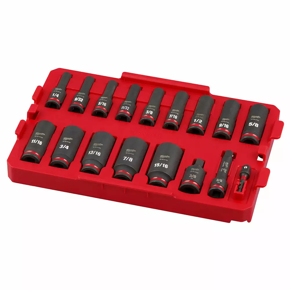 Milwaukee 49-66-6815 SHOCKWAVE 3/8” Impact Duty Socket SAE TRAY Set - 17 PC 3 Milwaukee 49-66-6815 SHOCKWAVE 3/8” Impact Duty Socket SAE TRAY Set - 17 PC