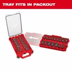 Milwaukee 49-66-6815 SHOCKWAVE 3/8” Impact Duty Socket SAE TRAY Set - 17 PC 10 Milwaukee 49-66-6815 SHOCKWAVE 3/8” Impact Duty Socket SAE TRAY Set - 17 PC