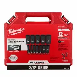 Milwaukee 49-66-7006 SHOCKWAVE 3/8" Drive SAE 6 Point Socket Set - 12PC Tools & Equipment 17 Milwaukee 49-66-7006 SHOCKWAVE 3/8