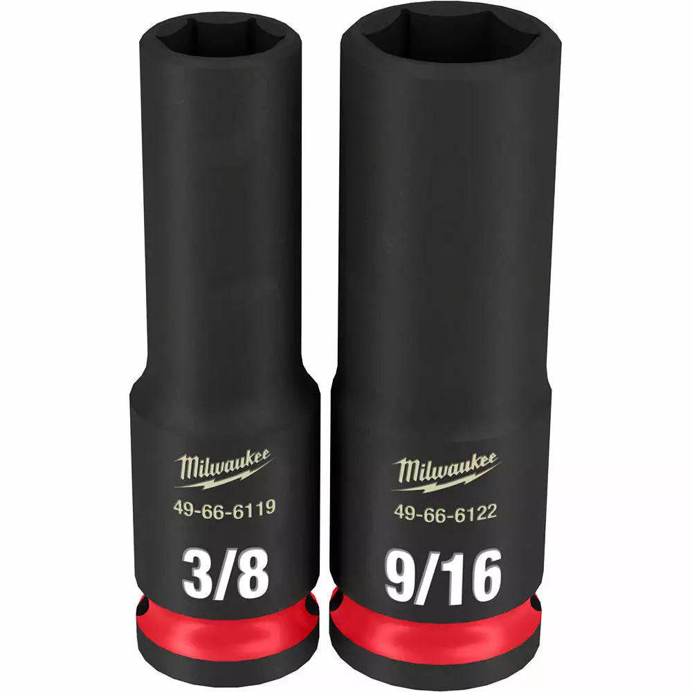 Milwaukee 49-66-7006 SHOCKWAVE 3/8" Drive SAE 6 Point Socket Set - 12PC Tools & Equipment 10 Milwaukee 49-66-7006 SHOCKWAVE 3/8" Drive SAE 6 Point Socket Set - 12PC Tools & Equipment