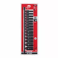 Milwaukee 49-66-7008 SHOCKWAVE 3/8" Drive Metric 6 Point Socket Set - 14PC