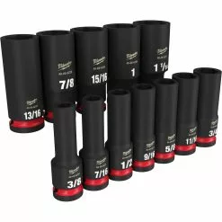 Milwaukee 49-66-7011 SHOCKWAVE 1/2" Drive SAE 6 Point Impact Socket Set - 12PC 17 Milwaukee 49-66-7011 SHOCKWAVE 1/2