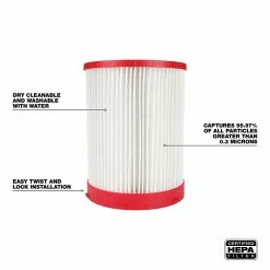 Tools & Equipment Milwaukee 49-90-1977 Large Wet/Dry Vacuum HEPA Filter