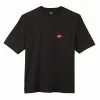 Tools & Equipment Milwaukee 601B-XL Heavy Duty Pocket T-Shirt Short Sleeve Black - XL