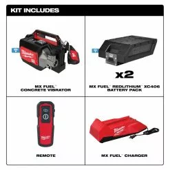 Milwaukee MXF370-2XC MX FUEL Cordless Heavy Duty Concrete Vibrator Tools & Equipment 15 Milwaukee MXF370-2XC MX FUEL Cordless Heavy Duty Concrete Vibrator Tools & Equipment